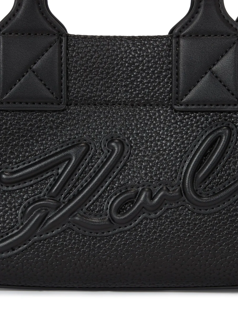 Karl Lagerfeld K/skuare Grainy Tote Bag In 999 Black