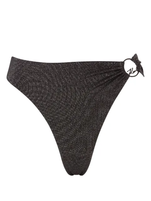Karl Lagerfeld bikini bottom con detalle fruncido