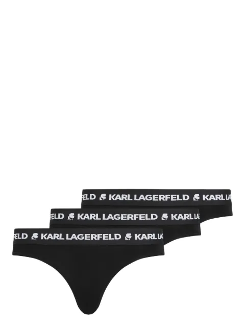 Karl Lagerfeld logo-waistband thong (pack of three)