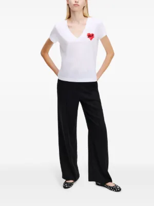 売れ筋商品|||カールラガーフェルド カットソー トップス レディース Plus Size Bon Voyage Graphic Top Black Karl Lagerfeld Tops for Women - Shop on FARFETCH