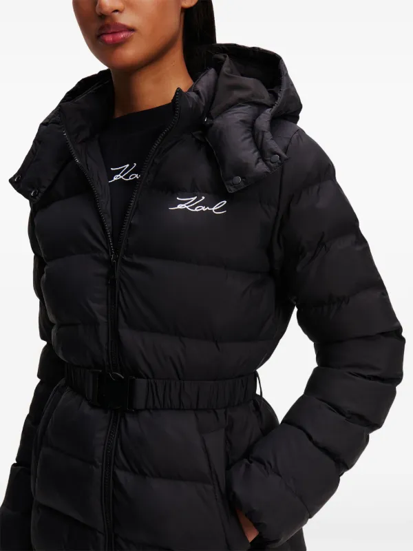 Karl Lagerfeld Doudoune à Motif K/Signature Noir FARFETCH FR