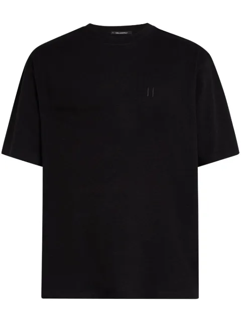 Karl Lagerfeld embroidered-monogram t-shirt 