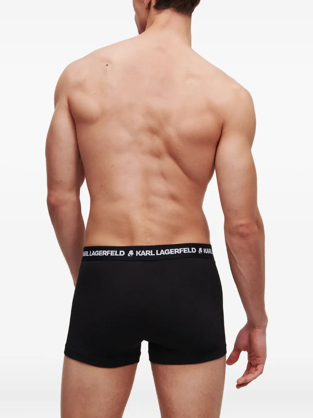 Karl Lagerfeld Boxershorts met logo tailleband Zwart