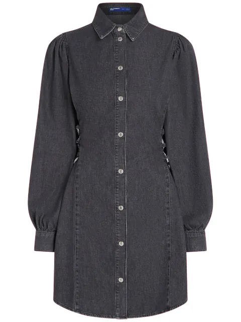 Karl Lagerfeld Jeans vestido estilo camisa de mezclilla con moño en la cintura