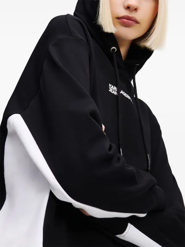 売れ筋商品|||カール ラガーフェルド ジーンズ パーカー・スウェットシャツ レディース アウター RELAX HOODIE - Sweatshirt - black Karl Lagerfeld Jeans Colorblock Hoodie | Black | FARFETCH GE