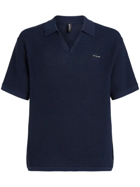 Karl Lagerfeld Hotel Karl crochet polo shirt 