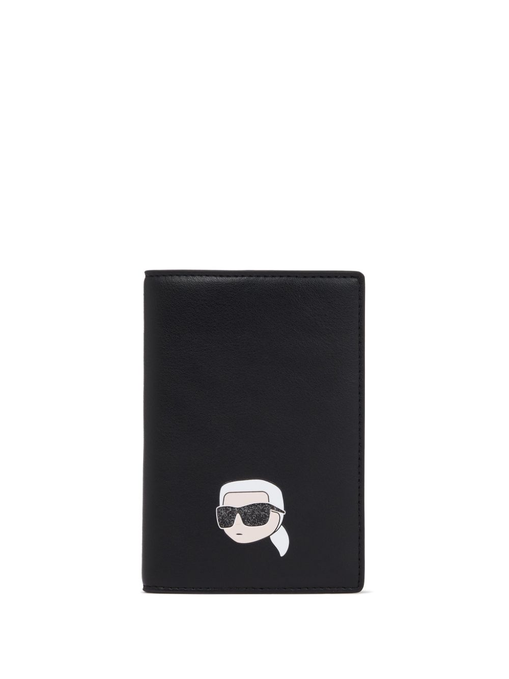 Shop Karl Lagerfeld Ikon Passport Holder In Black