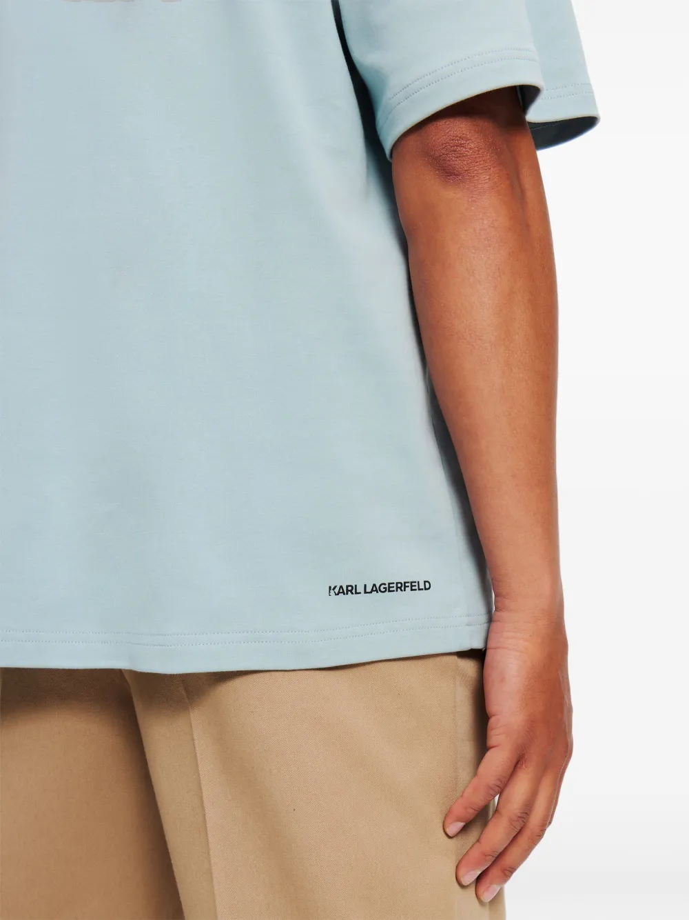 Karl Lagerfeld T-shirt met grafische print Blauw