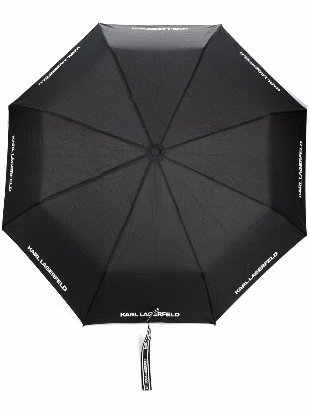 Shop Karl Lagerfeld Logo-print Umbrella In 999