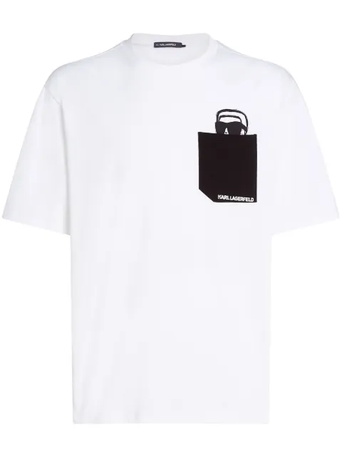 Karl Lagerfeld Ikon peek-a-boo pocket T-shirt