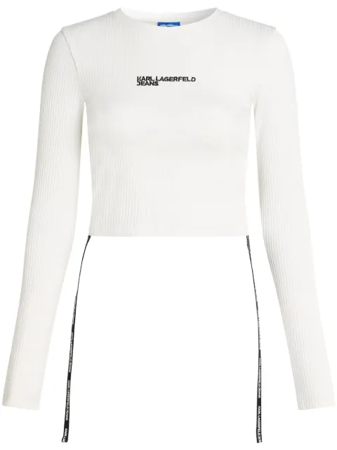 Karl Lagerfeld Jeans long-sleeved ribbed T-shirt