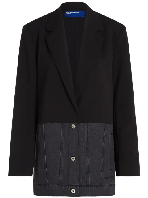 Karl Lagerfeld Jeans mixed-material blazer 