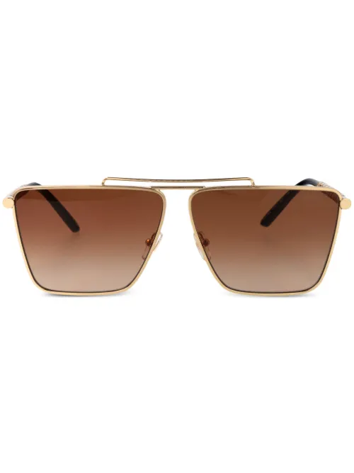 Lunettes de soleil à monture carrée - Versace Eyewear - Modalova