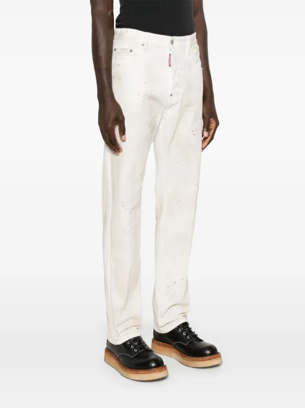 DSQUARED2 paint-splatter Jeans | White | FARFETCH