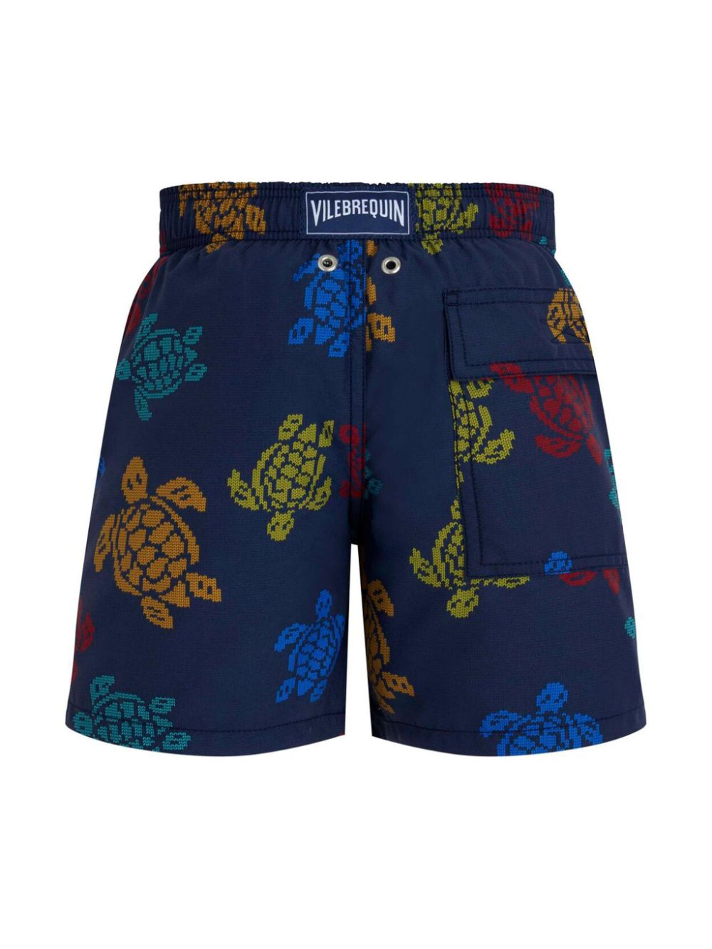 Vilebrequin Kids x Falke Ronde des Tortues Tricot swim shorts - Blauw