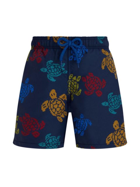 Vilebrequin Kids x Falke Ronde des Tortues Tricot swim shorts