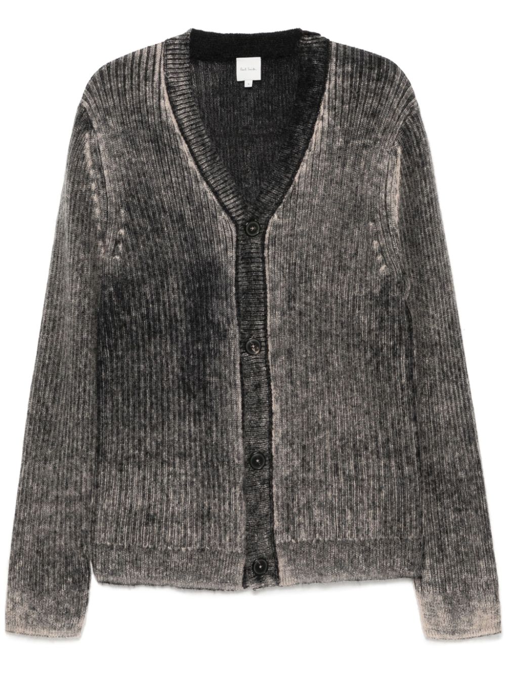 Paul Smith acid-washed printed-effect cardigan - Grey