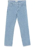 SANDRO patterned-jacquard jeans - Blue