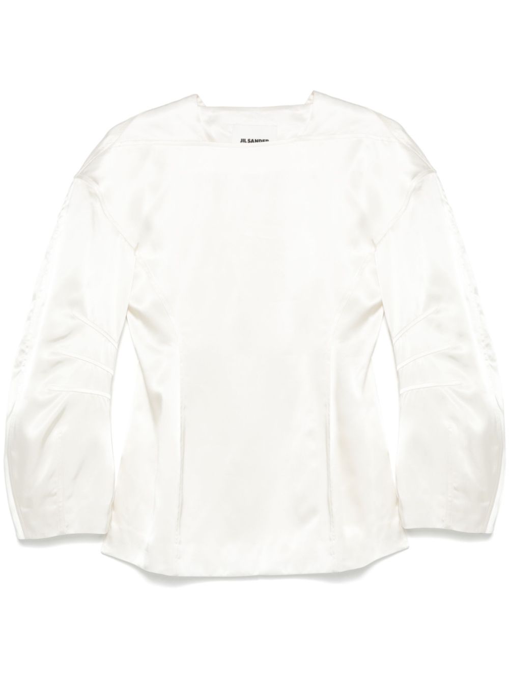 Jil Sander Satijnen blouse Wit