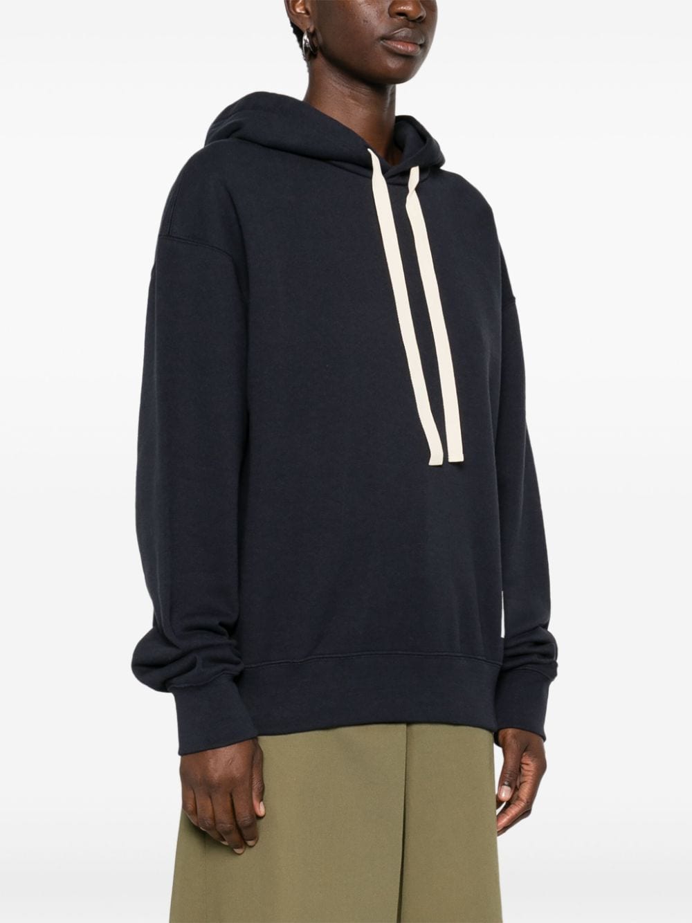 Shop Jil Sander + Cotton Hoodie In Blue