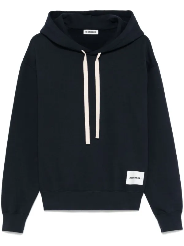 Jil Sander + Cotton Hoodie | Blue | FARFETCH
