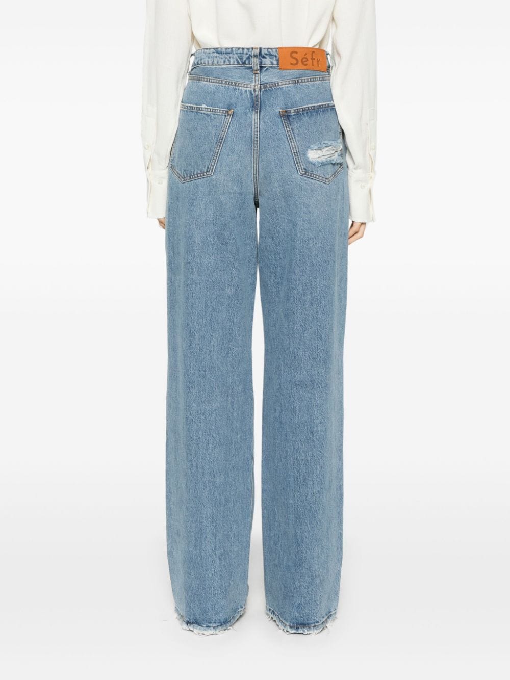 Shop Séfr Wide-leg Jeans In Blue