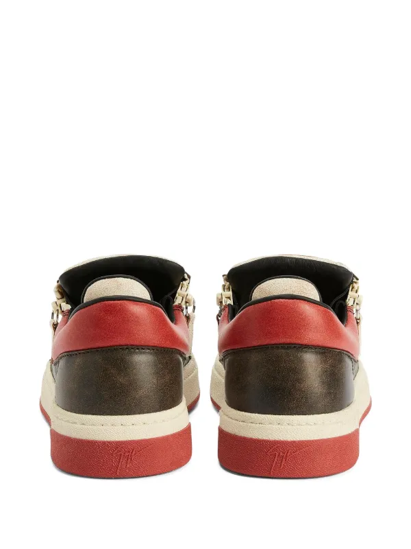 Giuseppe Zanotti GZ94 double-zip low-top Sneakers | Red | FARFETCH CA
