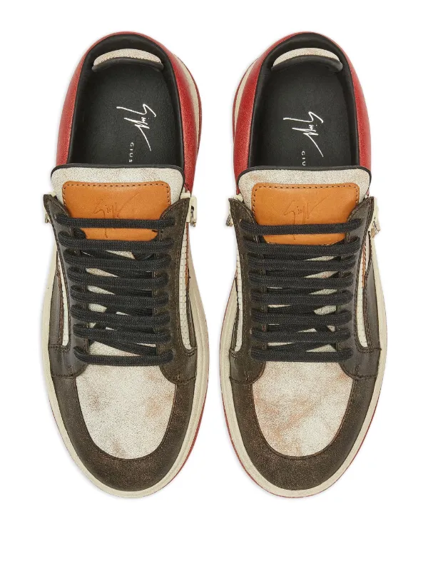 Giuseppe Zanotti GZ94 double-zip low-top Sneakers | Red | FARFETCH CA