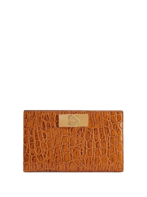 Giuseppe Zanotti Annhita crocodile-effect clutch bag