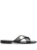 Giuseppe Zanotti leather slides - BLACK