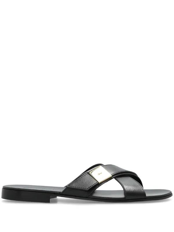 GIUSEPPE ZANOTTI サンダル ブラック系 Giuseppe Zanotti Ring ビジュートリム サンダル | ブラック