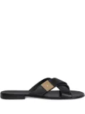 Giuseppe Zanotti leather slides - Black