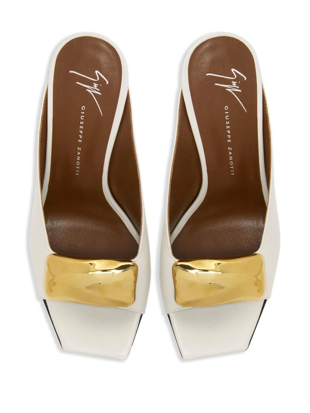 Giuseppe Zanotti 90mm Mya Stone Sandals In White