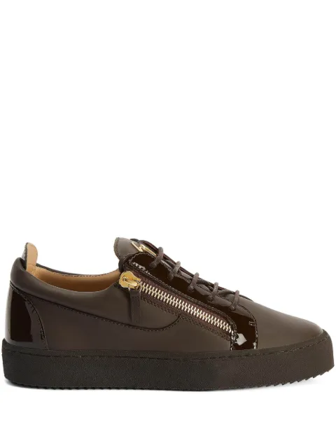 Giuseppe Zanotti Frankie patent-leather lace-up sneakers