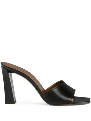 Giuseppe Zanotti block-heel square-toe Mules | Black | FARFETCH CA