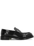 Santoni slip-on leather loafers - Black