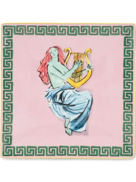 GINORI 1735 bandeja Il Viaggio Di Neptuno de 21 cm x 21 cm
