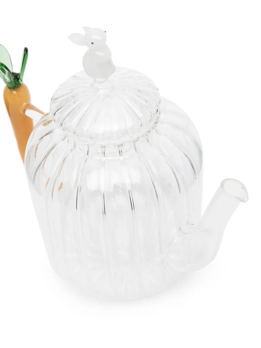 Ichendorf Milano Optic Carrot And White Rabbit Teapot (22cm X 19cm) In White