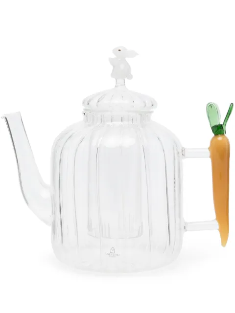 Ichendorf Milano Optic Carrot And White Rabbit teapot (22cm x 19cm)