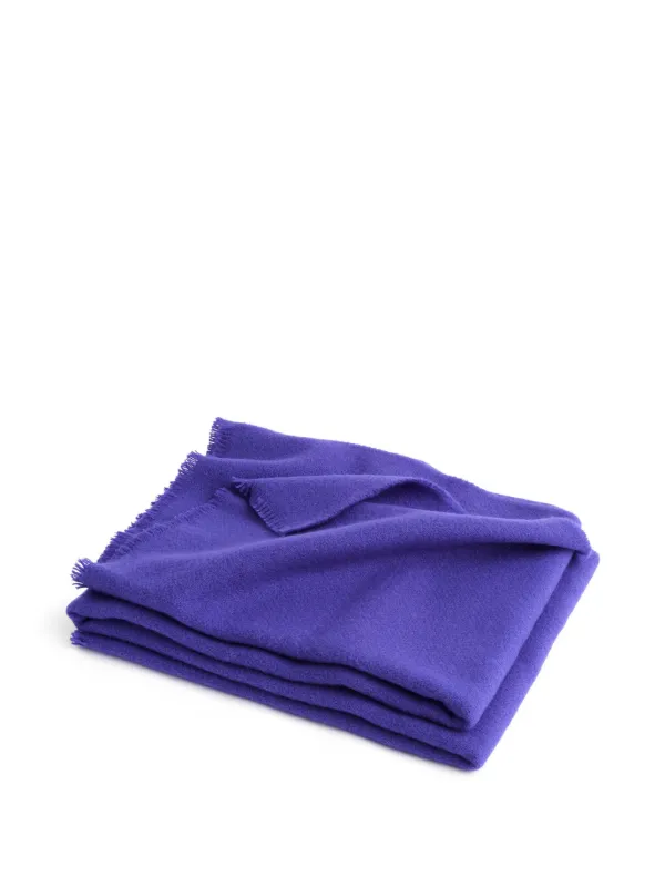 HAY モヘアブランケット 美品】HAY モヘアブランケット グリーン(クリーニング済)