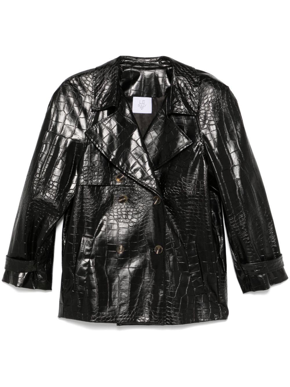 crocodile-embossed jacket