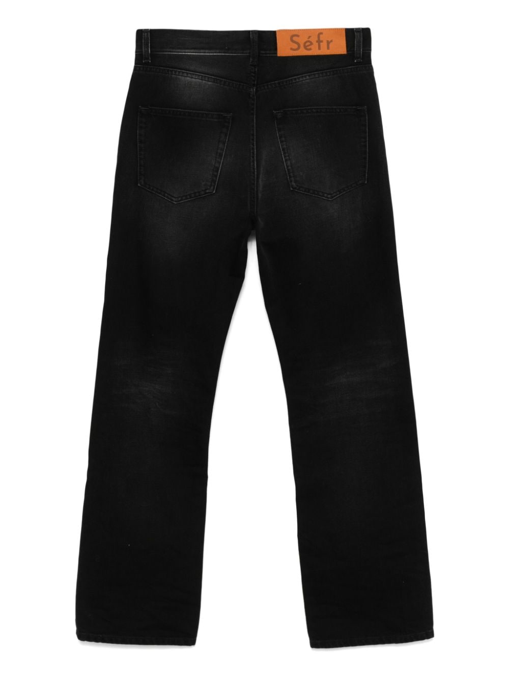 Shop Séfr Classic Cut Jeans In Black