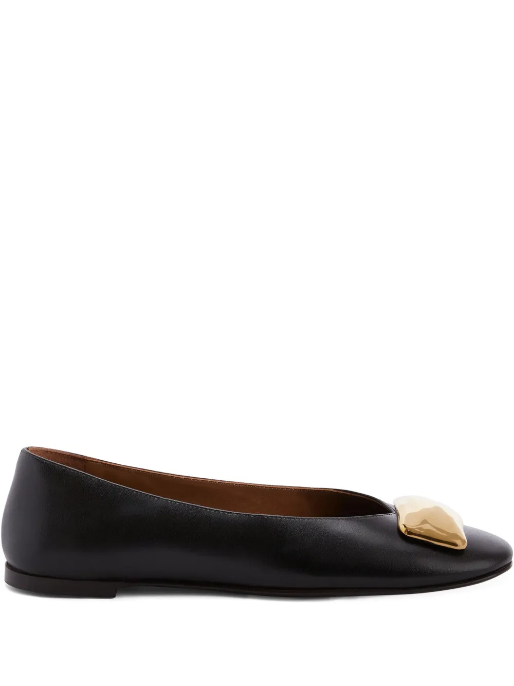 Giuseppe Zanotti Georgia Stone ballet flats Zwart