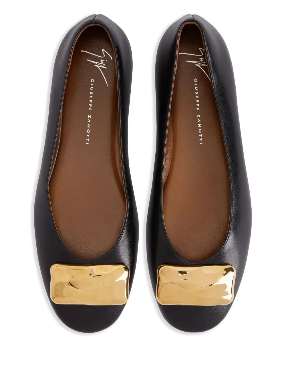 Giuseppe Zanotti Georgia Stone ballet flats Black