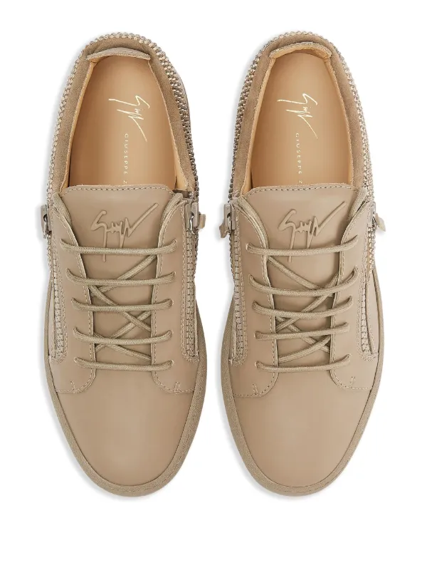 ロッティーページ Giuseppe Zanotti Frankie double-zip low-top Sneakers | Neutrals