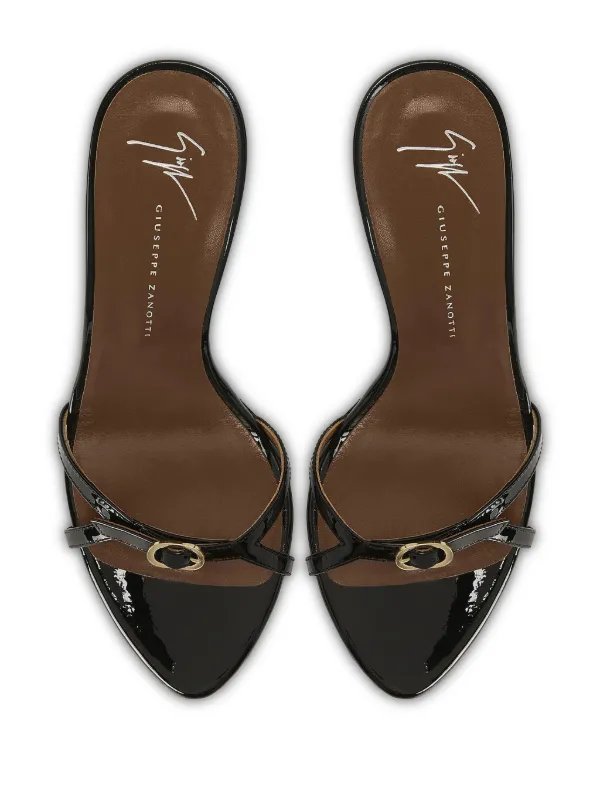 Giuseppe Zanotti 90mm Ophelia Buckle Sandals | Black | FARFETCH