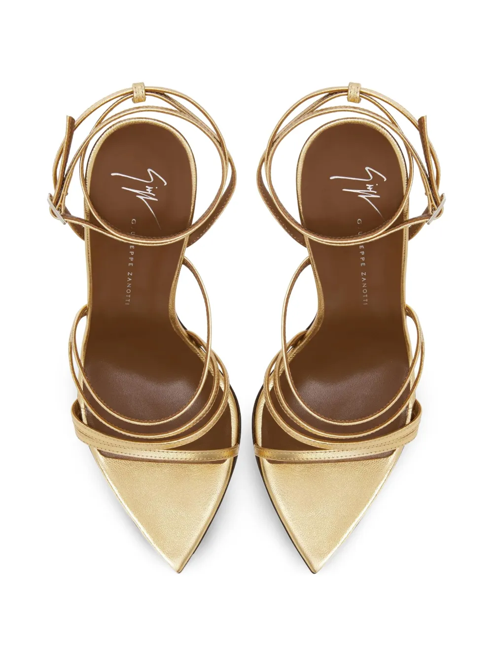 Giuseppe Zanotti 105mm Intriigo Claire sandals Gold