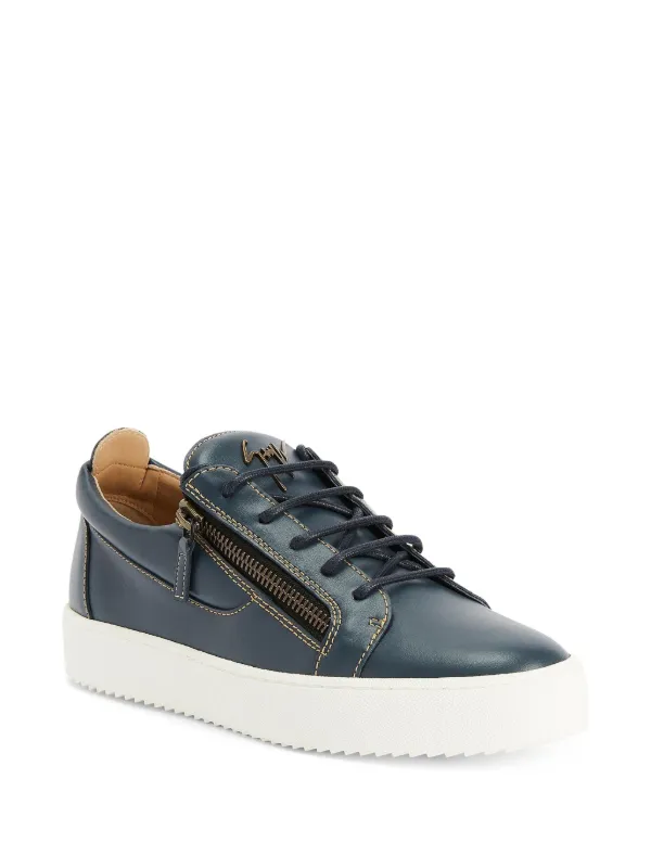 Giuseppe Zanotti Frankie double-zip low-top Sneakers | Blue
