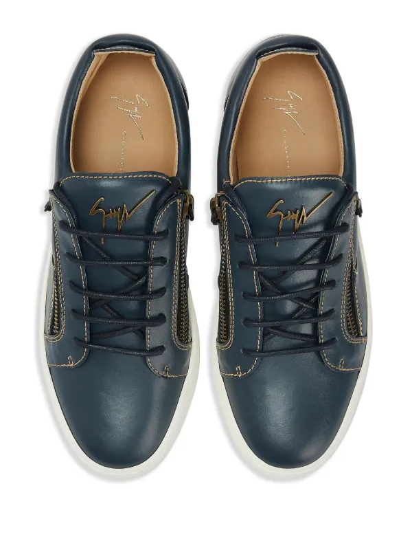 Giuseppe Zanotti Frankie double-zip low-top Sneakers | Blue