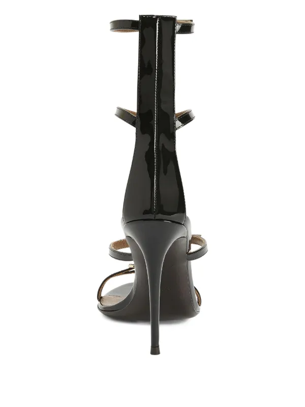 Giuseppe Zanotti 105mm Giselle Buckles Sandals | Black | FARFETCH